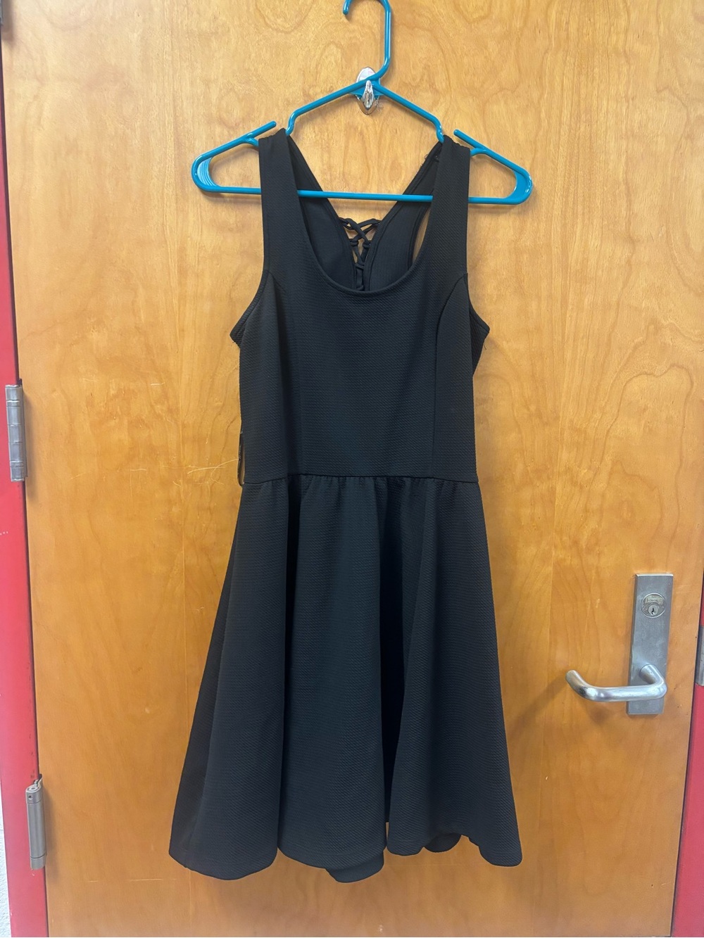 Jessica Simpson Black Sleeveless Fit-and-Flare Mini Dress